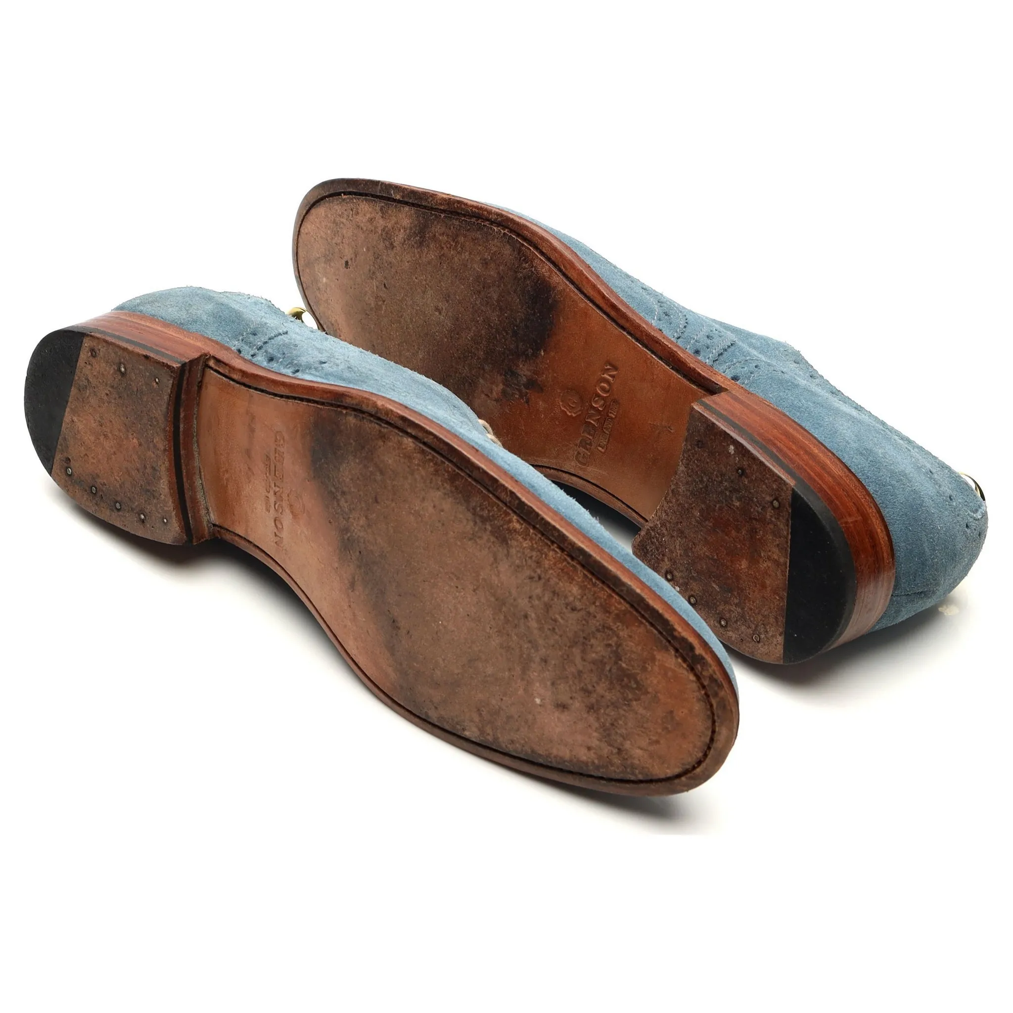 'Dylan' Blue Suede Oxford Brogues UK 7 F