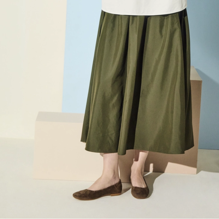 Sun Rise Train Ride Santa Maria Italian Suede Ballet Flat