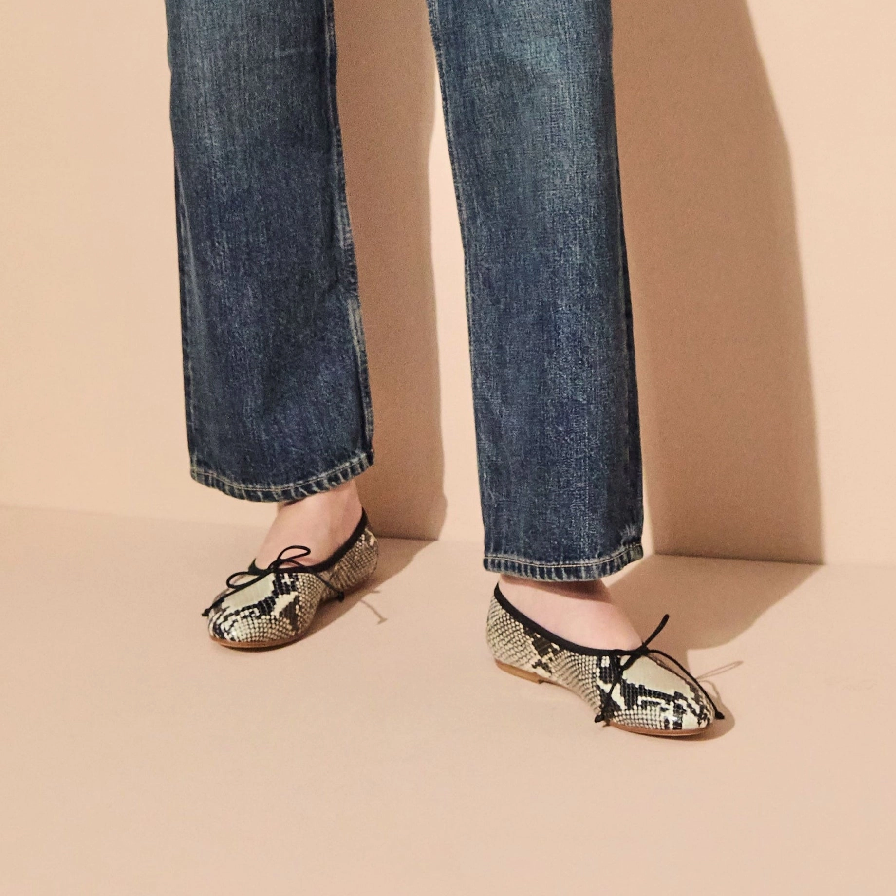 Carlotta Italian Leather Ballet Flat Flower Path Fashion Forward Design