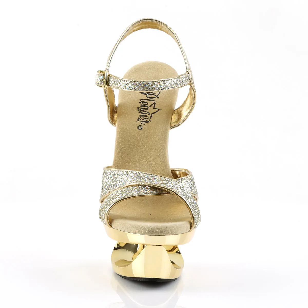ECLIPSE-619G Pleaser Gold Glitter Sexy Platform Shoes (Pole Dancing Heels)