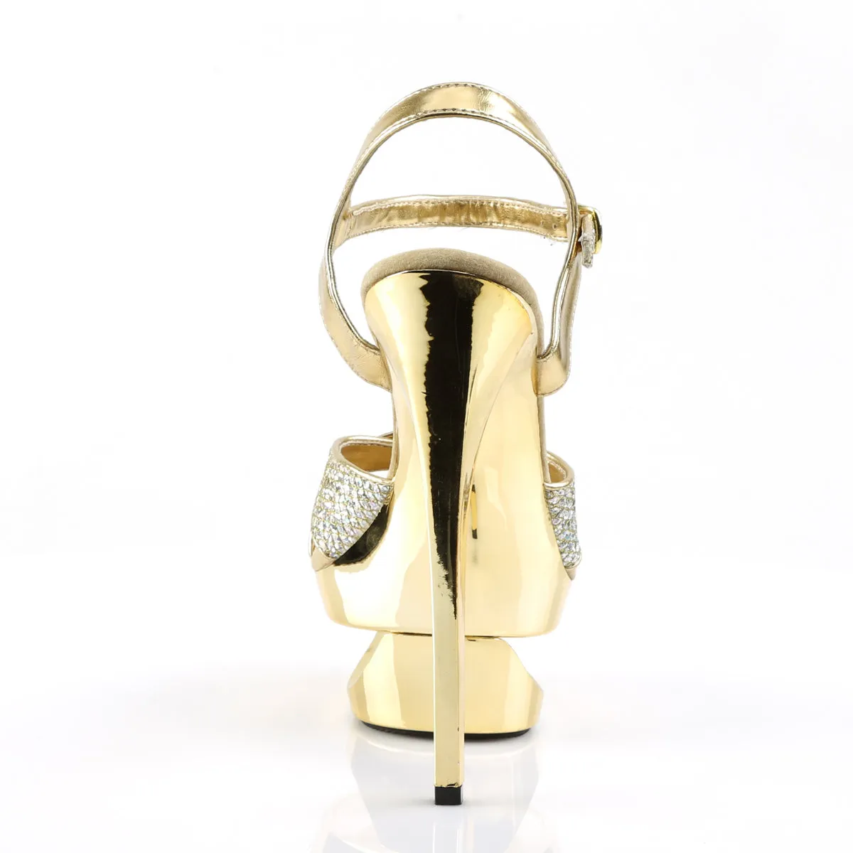 ECLIPSE-619G Pleaser Gold Glitter Sexy Platform Shoes (Pole Dancing Heels)