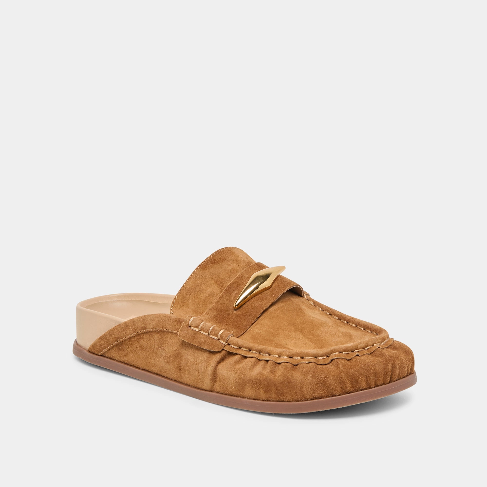 JODERO FLATS LT BROWN SUEDE Low Heel