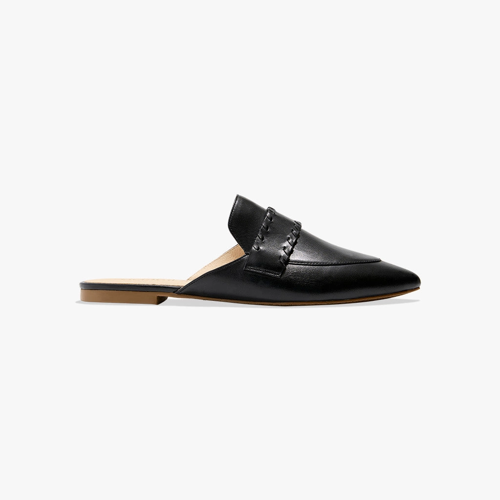 Casual Walking Shoes Party Step Beacon Leather Stitch Flat Mule
