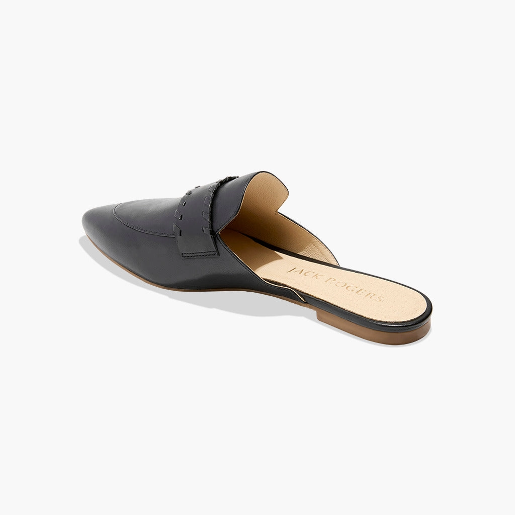 Museum Day Chic Comfort Beacon Leather Stitch Flat Mule