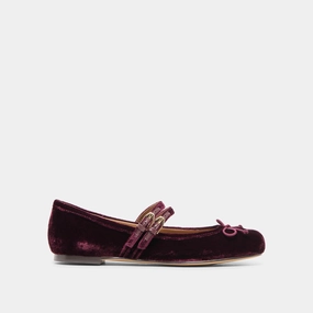 GIBSEN BALLET FLATS BURGUNDY VELVET Boho Soul