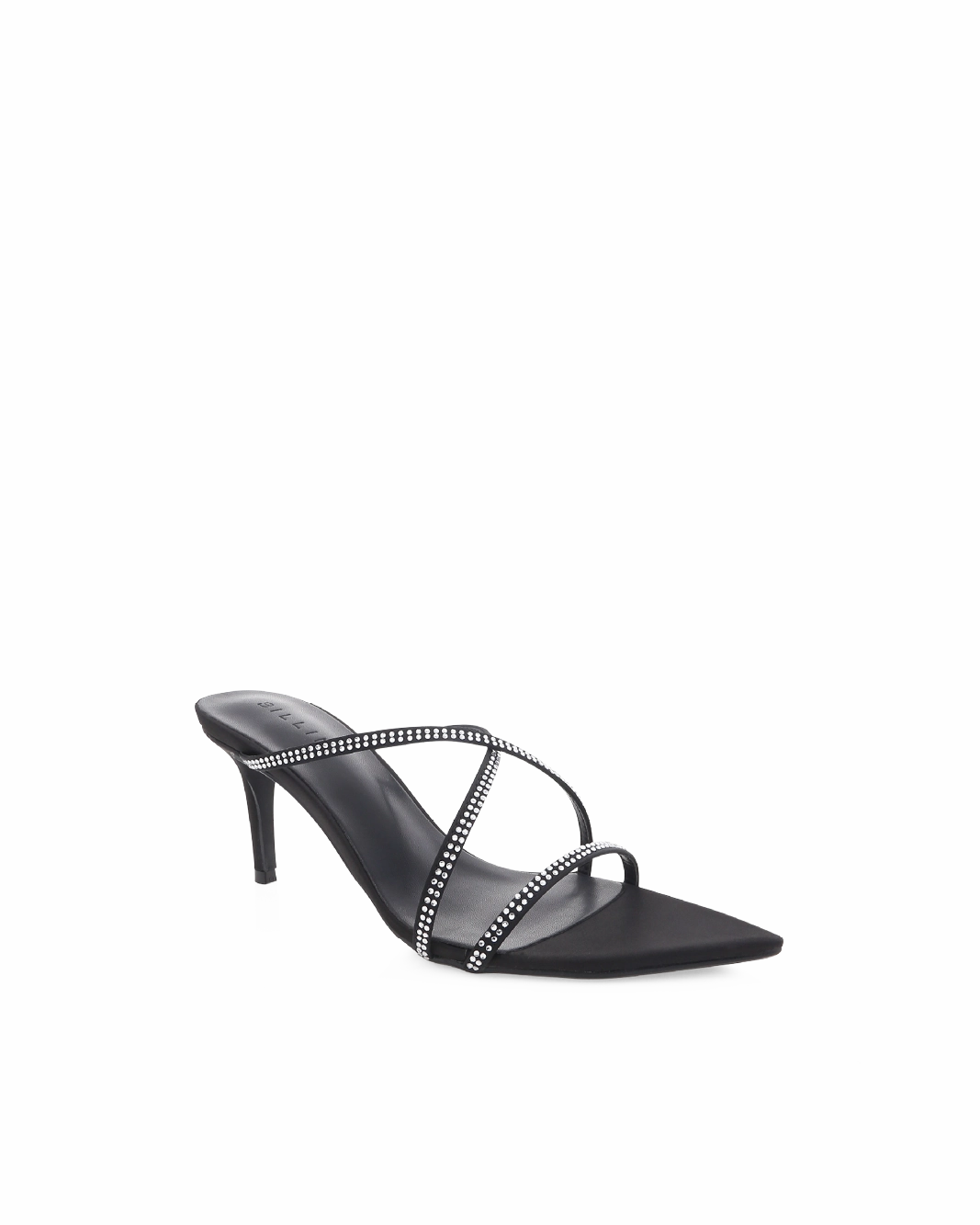 Feather Light Modern Commuters EFFY - BLACK SATIN-DIAMANTE