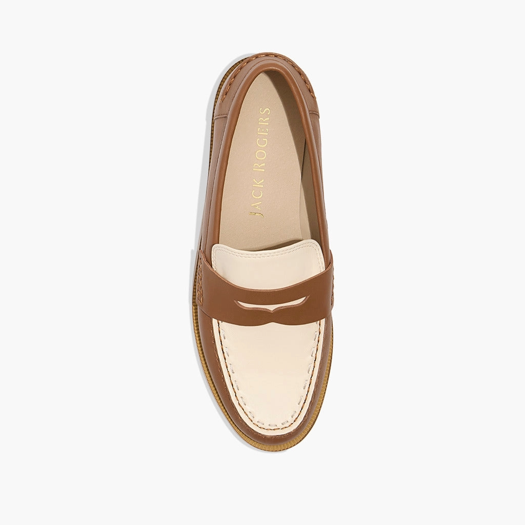 Tipson Leather Penny Loafer Canvas Material