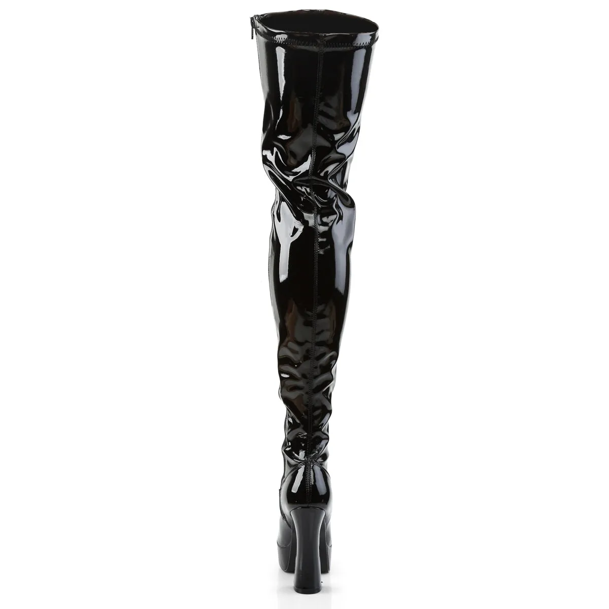 ELECTRA-3000Z Pleaser Black Patent Sexy Platform Shoes (Pole Dancing Heels)