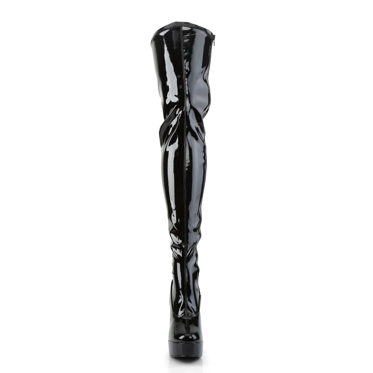 ELECTRA-3000Z Pleaser Black Patent Sexy Platform Shoes (Pole Dancing Heels)