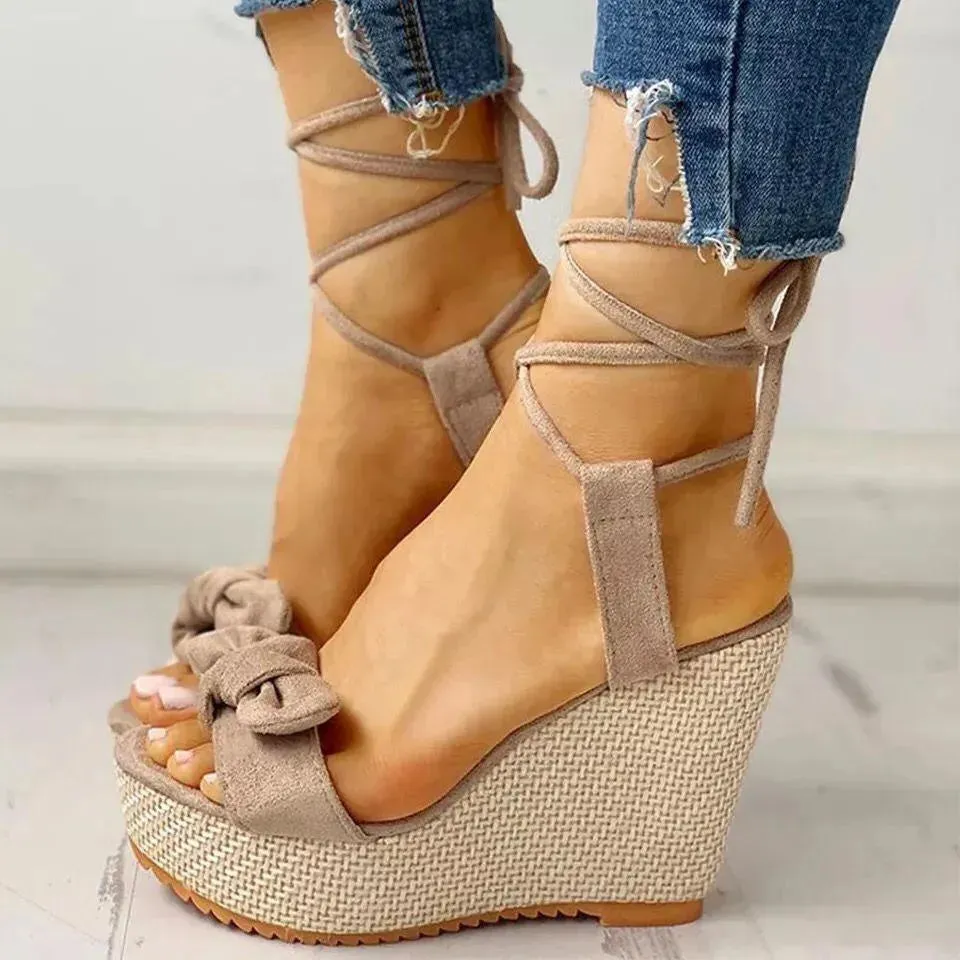 Elegant Strap Wedge Sandals