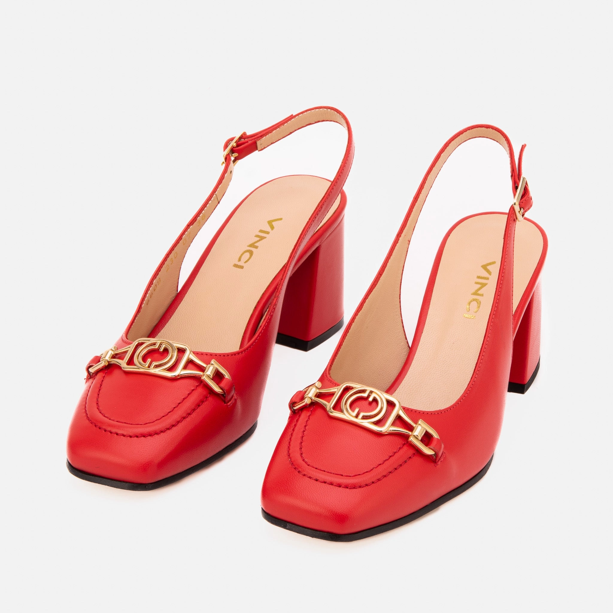 Anti Friction Lining Cold Weather The Potomac Red Leather Slingback Women Sandal