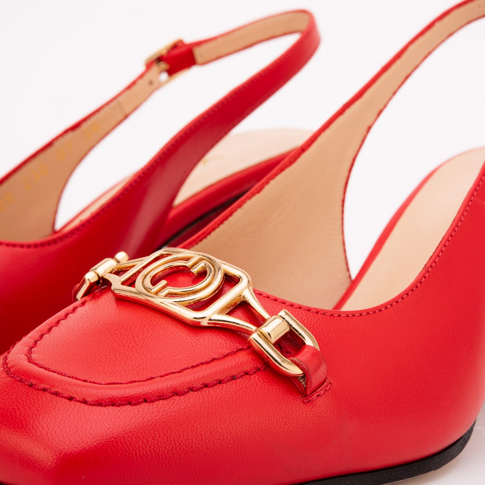 Weekend Style The Potomac Red Leather Slingback Women Sandal