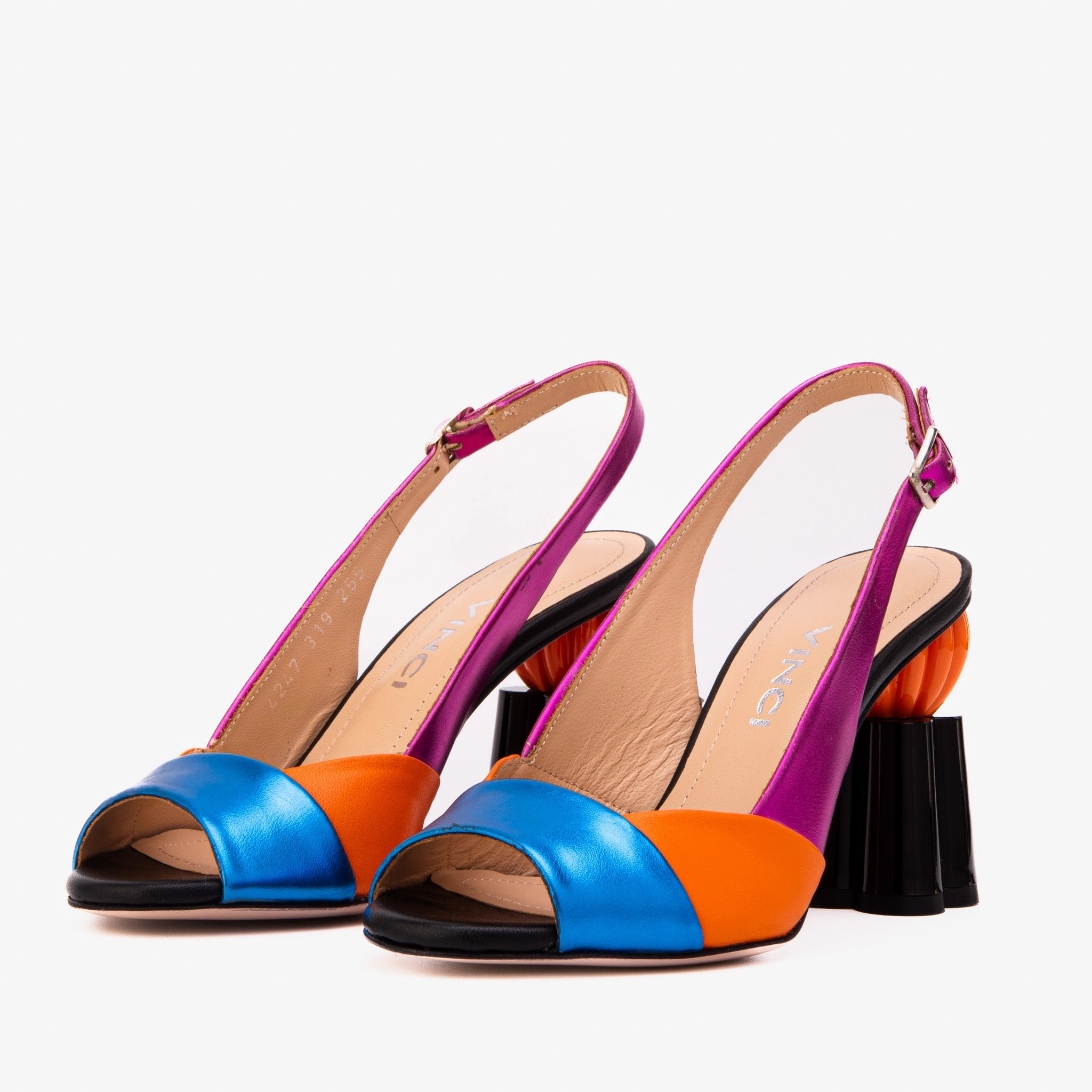 The Rize Multicolor Pumpkin Heel Leather Women Sandal Step Out Dry Fit