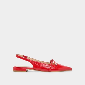Breathable Sole PAYGE FLATS CHILI CRINKLE PATENT
