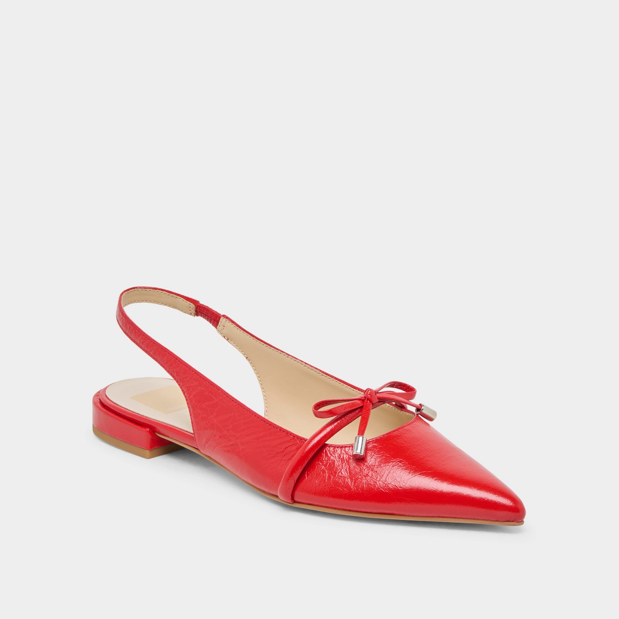 PAYGE FLATS CHILI CRINKLE PATENT Zip Fast