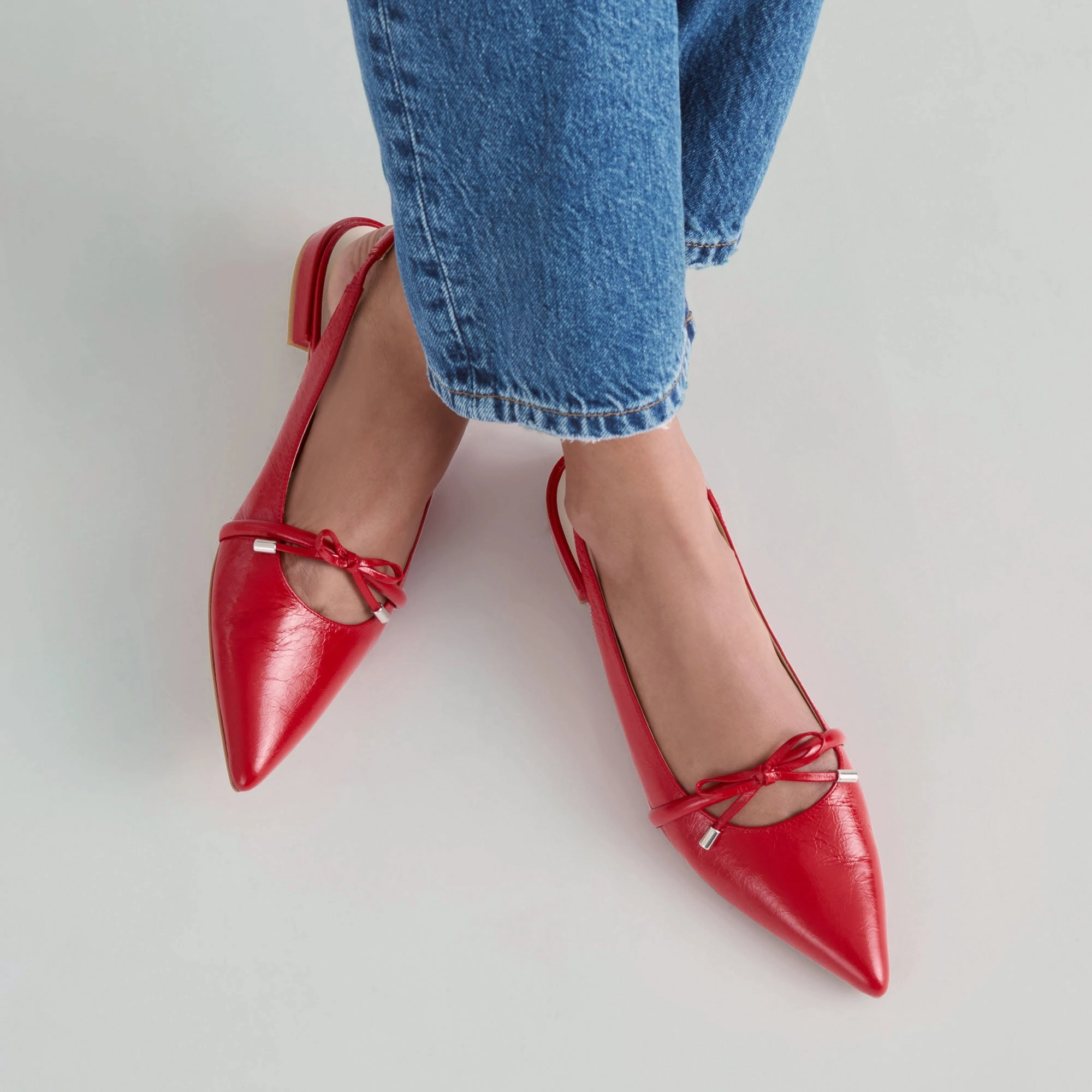 PAYGE FLATS CHILI CRINKLE PATENT Relaxing Shoes Work Wear