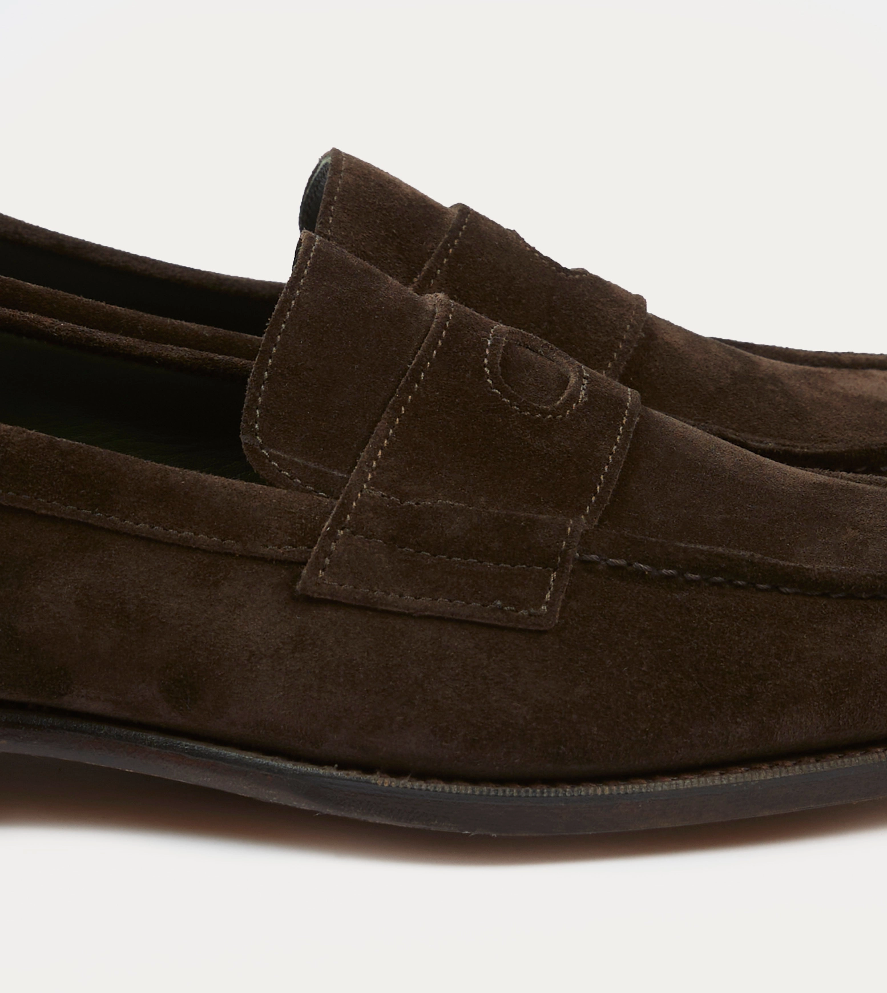 Brown Suede Charles Mk II Goodyear Welted Penny Loafer Easy Slip Every Season