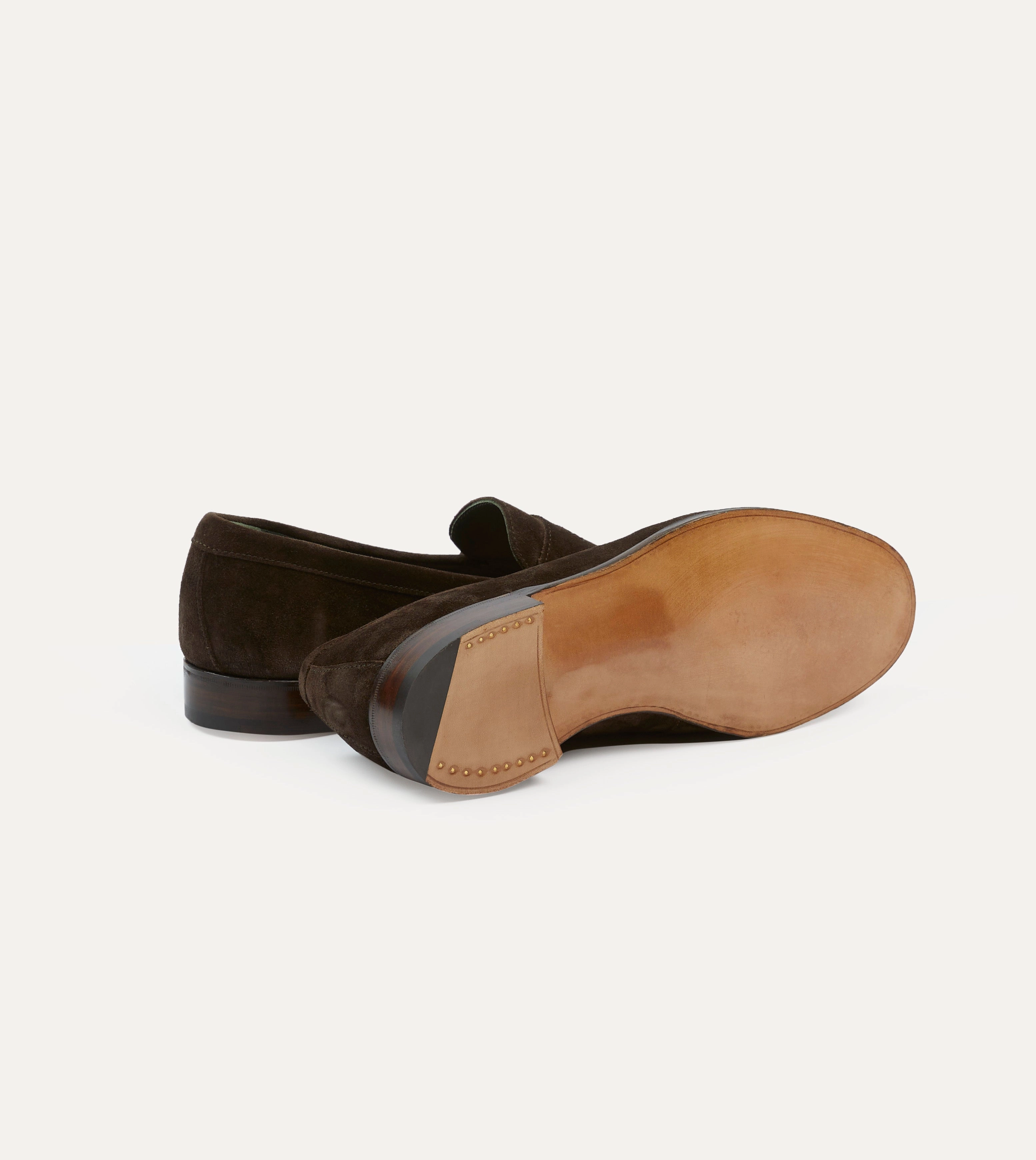 Brown Suede Charles Mk II Goodyear Welted Penny Loafer Wide Path Lane