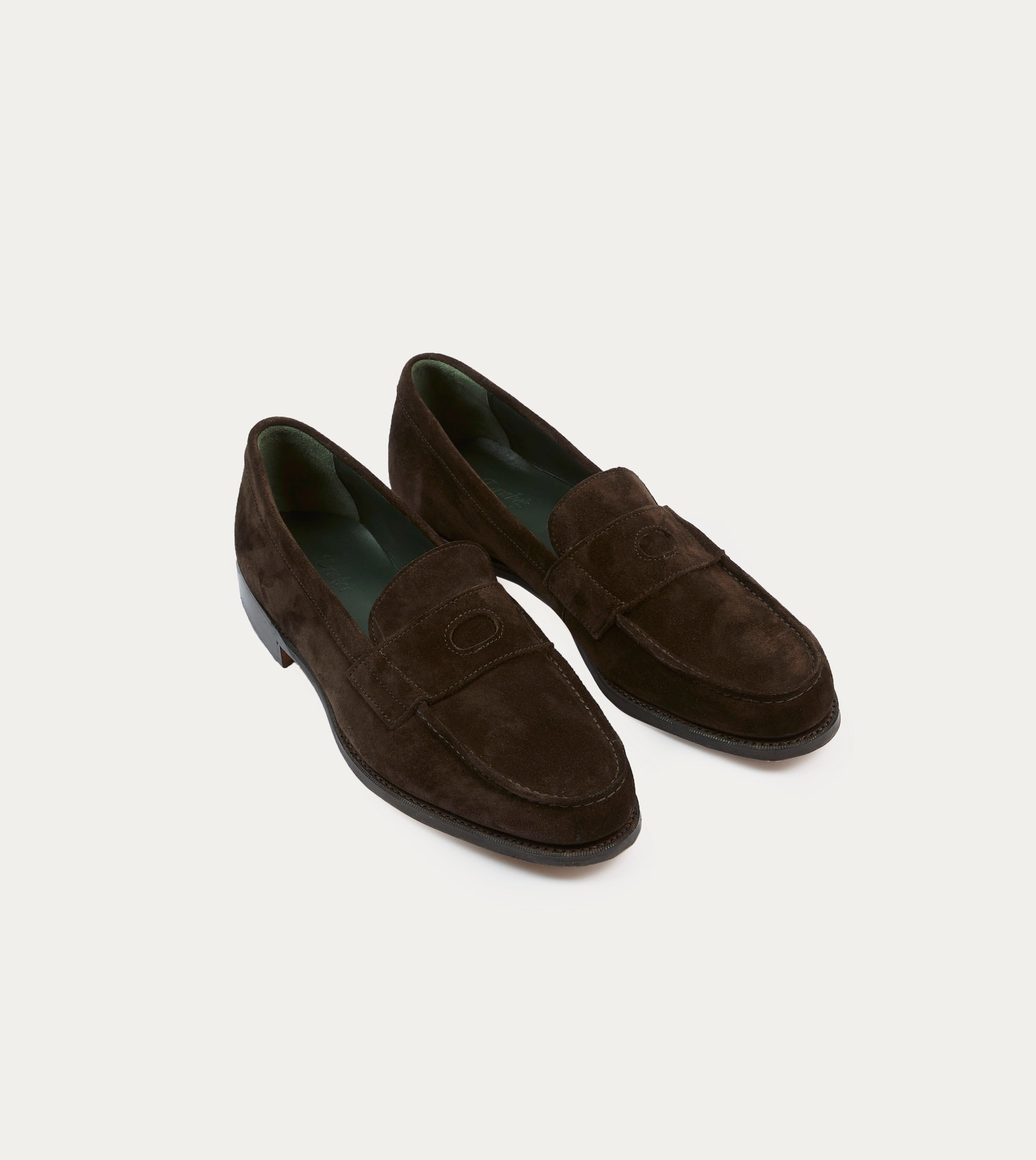 Brown Suede Charles Mk II Goodyear Welted Penny Loafer Steady Step Support frame
