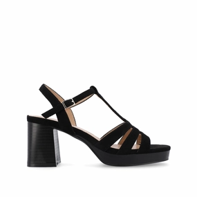 Elegant Shoes Comfy Vacation Sandals ALYCE HEELED SANDALS IN FAUX SUEDE