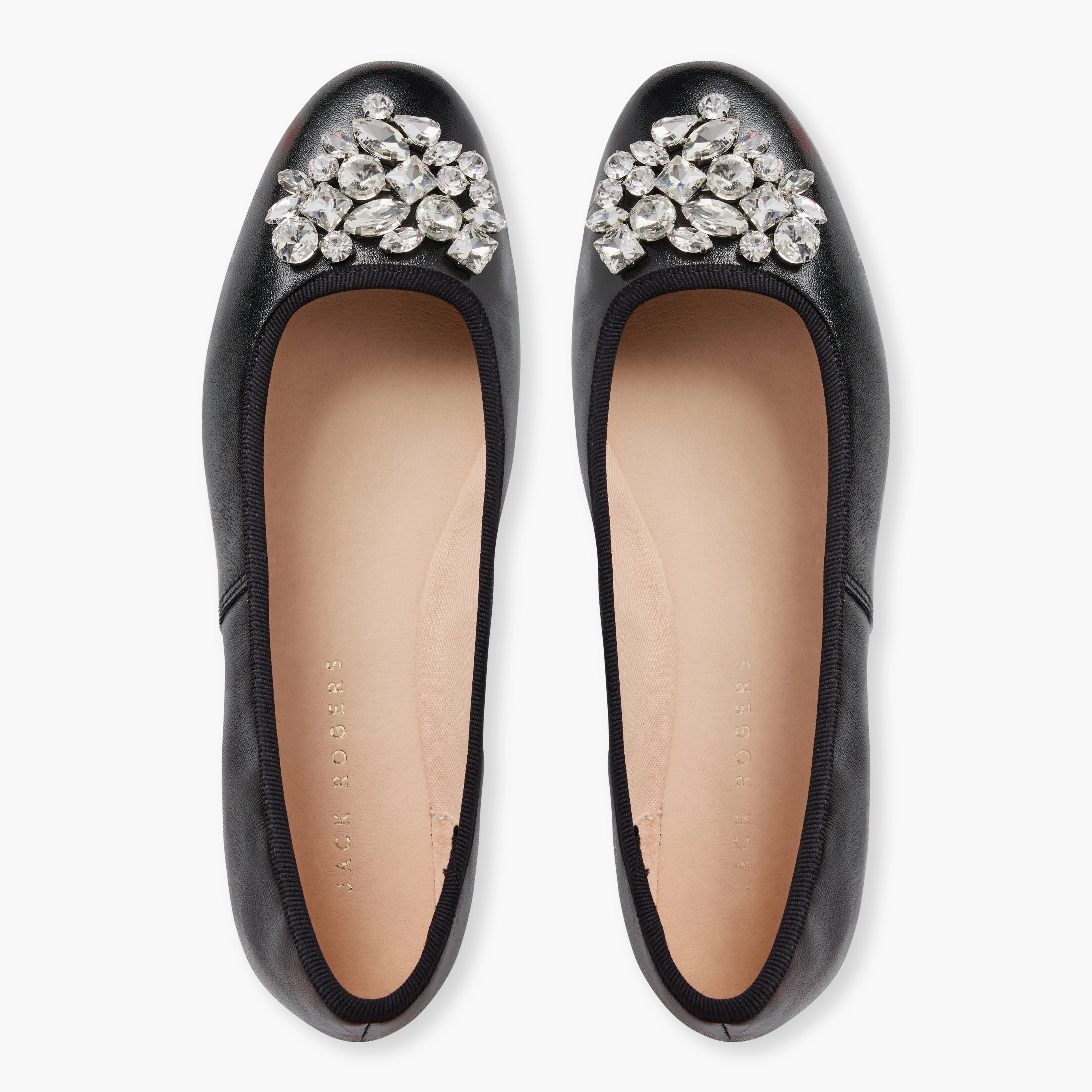 Casual Charity Mood Ellina Jeweled Leather Ballet Flat