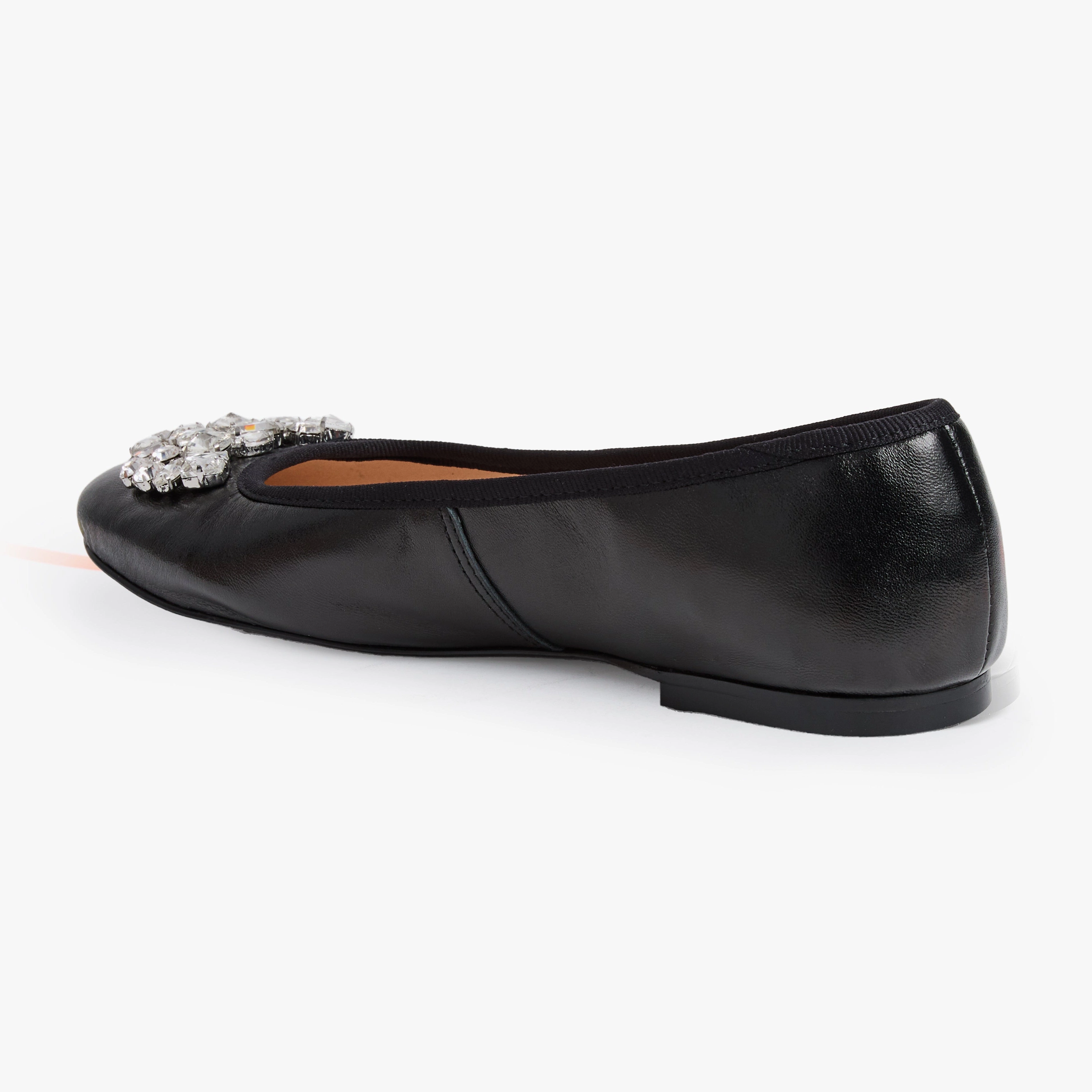 Ellina Jeweled Leather Ballet Flat Anti Odor Technology Light Step Footwear