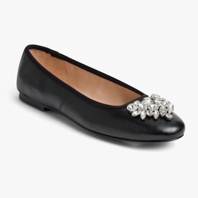 Trendy Vibe Ellina Jeweled Leather Ballet Flat