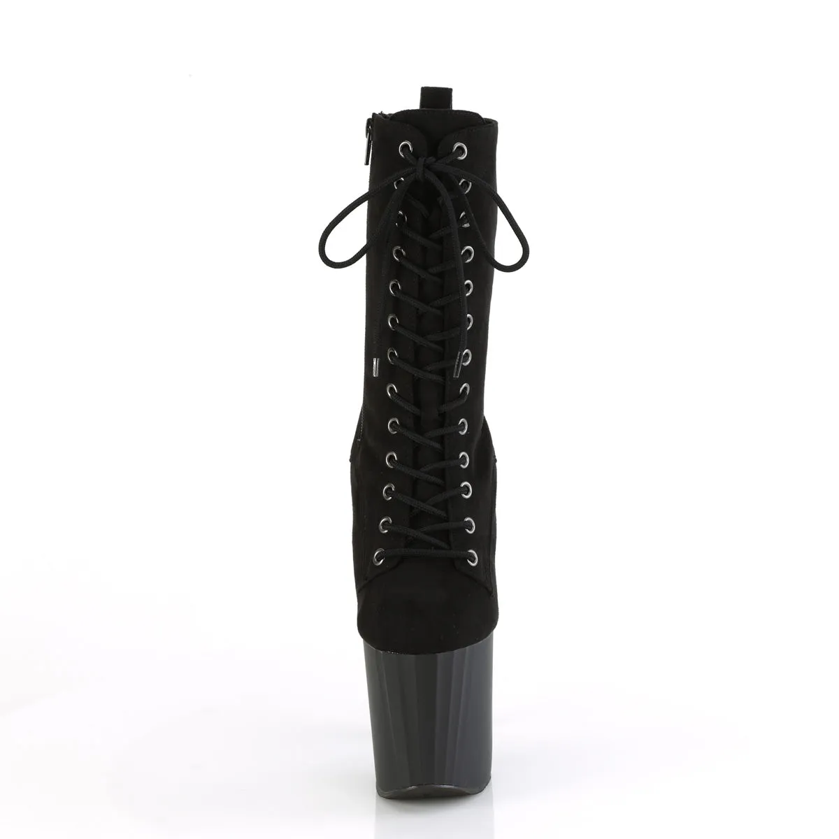 ENCHANT-1040 Pleaser Black Faux Suede Sexy Platform Shoes (Pole Dancing Heels)