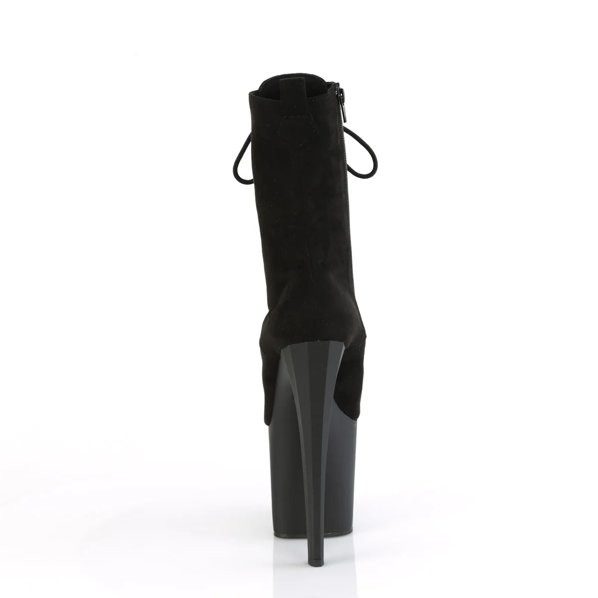 ENCHANT-1040 Pleaser Black Faux Suede Sexy Platform Shoes (Pole Dancing Heels)