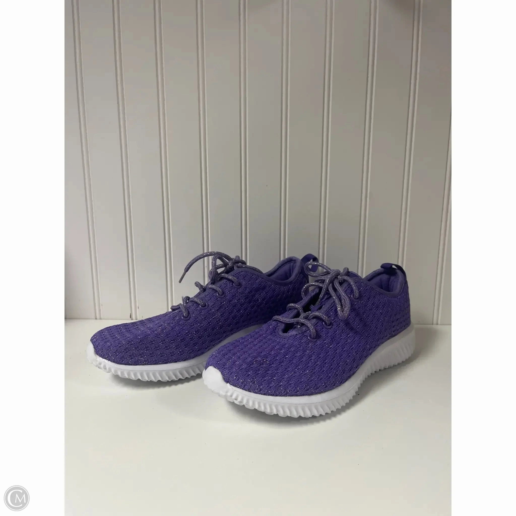 Shoes Sneakers By Cmf In Purple, Size: 7 Easy Motion Stretch Woven Collar