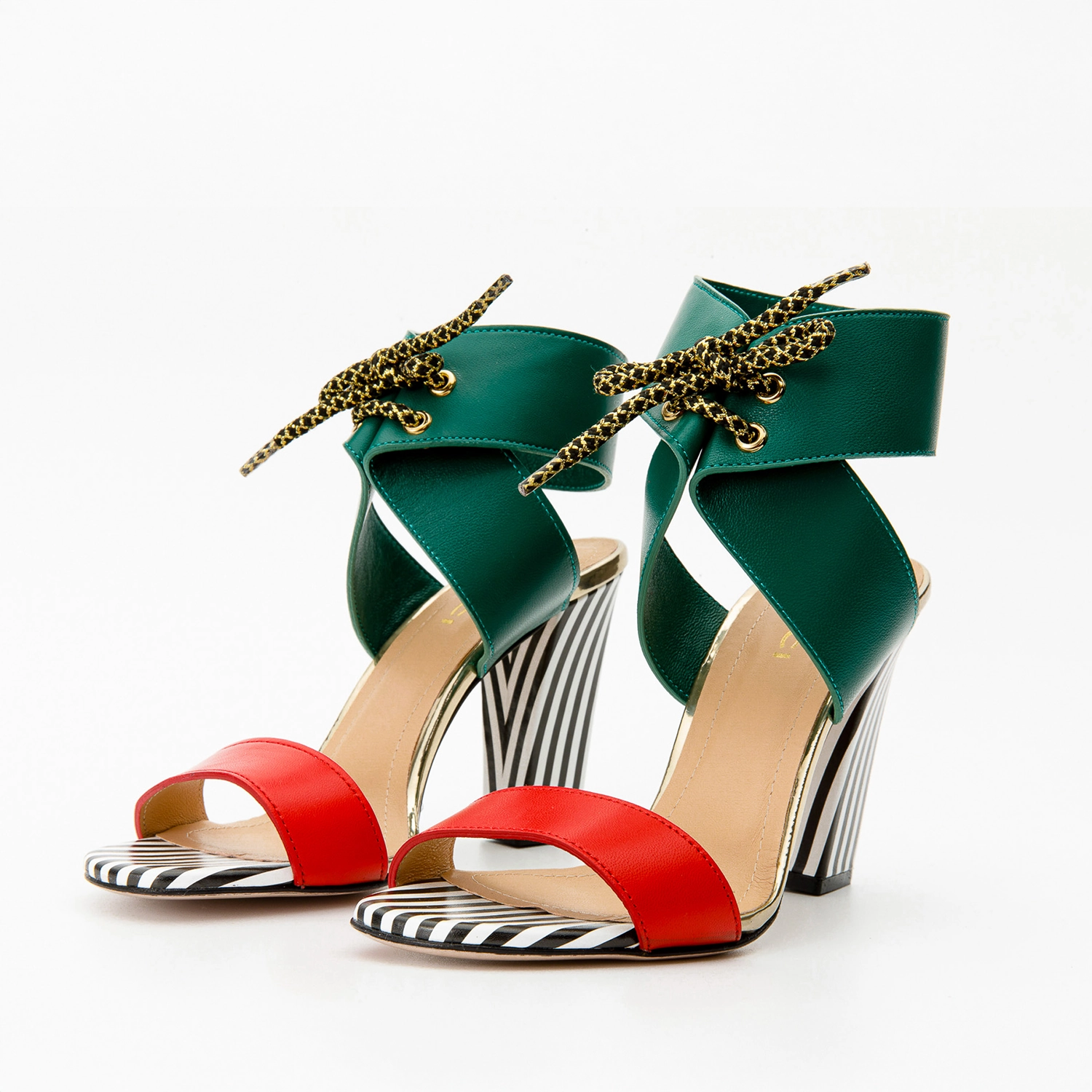 The Bloke Ankle Strap Multicolor Leather Women Sandal Layered Shock Pad Flexible Outsole