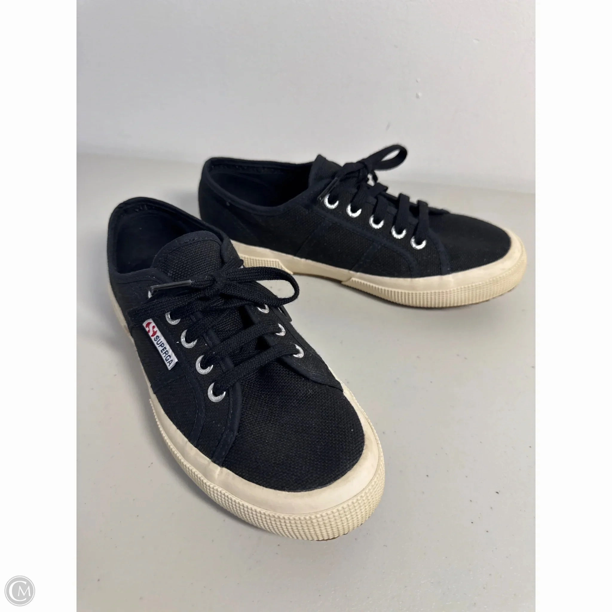Durable Sole Shoes Sneakers By Superga In Black, Size: 6.5