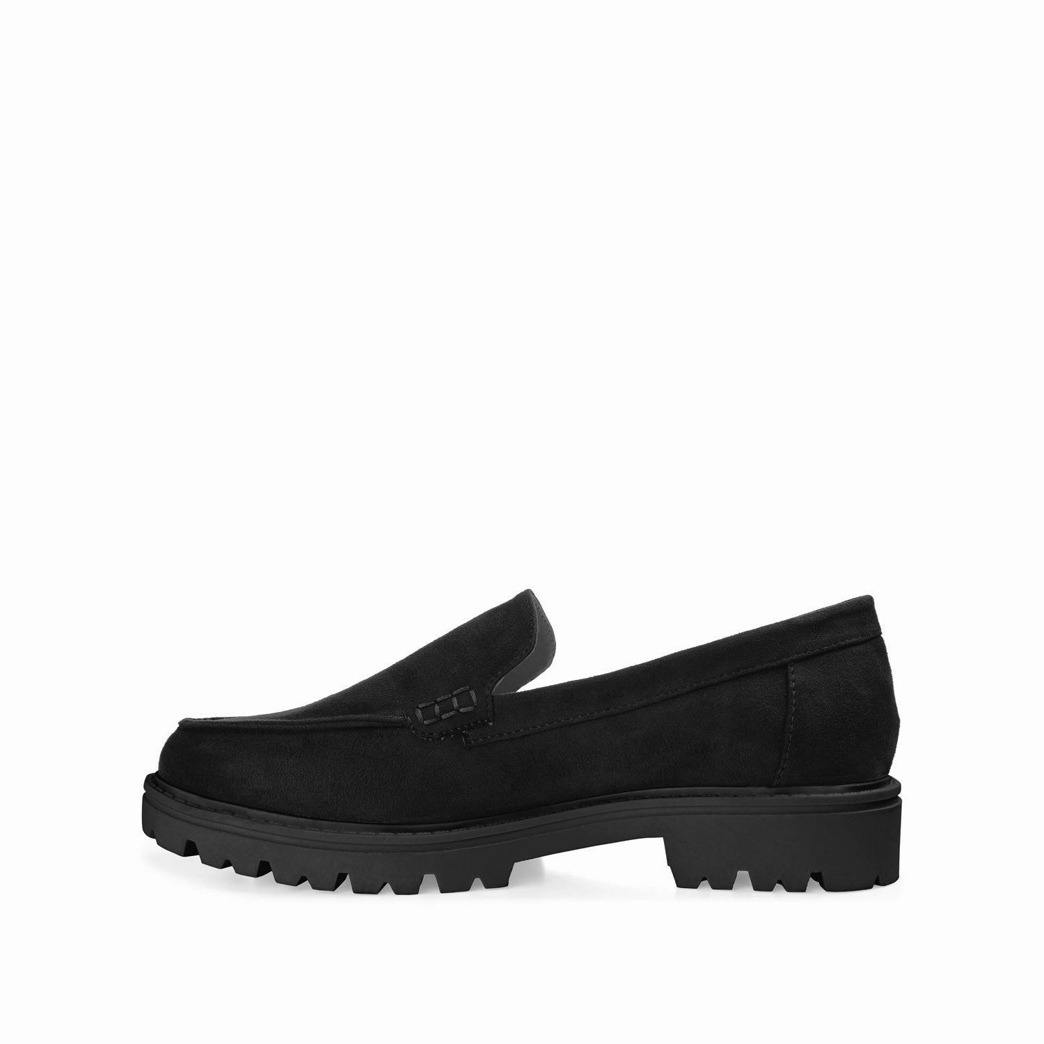 ERIKA FAUX SUEDE LOAFER FLAT IN WIDE Universal Style Chic Element Wide Steps