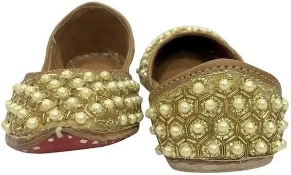 Ethnic Punjabi Mojari Juttis for Girls Toddler/Little Kid/Big Kid Ballerina Flat Shoes Jooti jutties