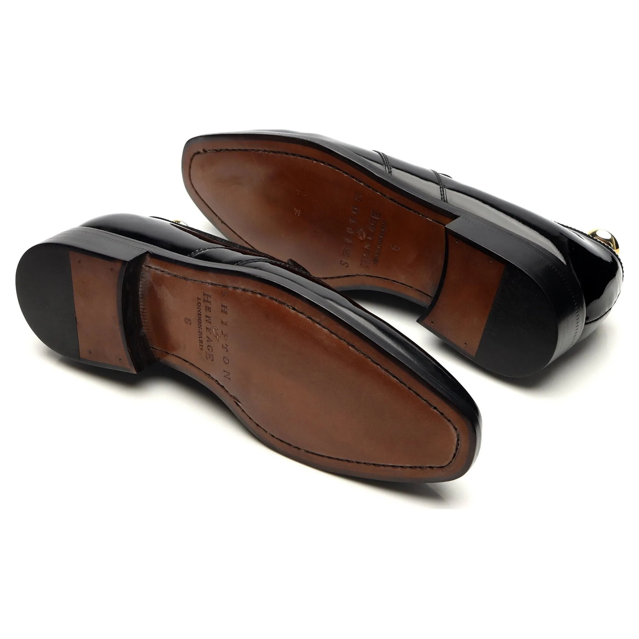 'Ettrick' Black Patent Leather Loafer UK 6