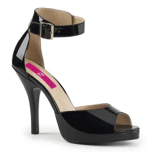 EVE-02 Pleaser Pink Label Black Patent Sexy Platform (Large Size Available)
