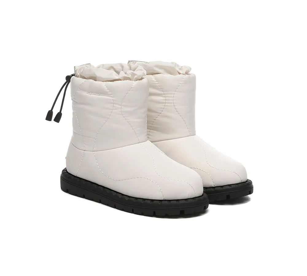 EVERAU® UGG Kids Sheepskin Wool Waterproof Drawstring Boots Sonita