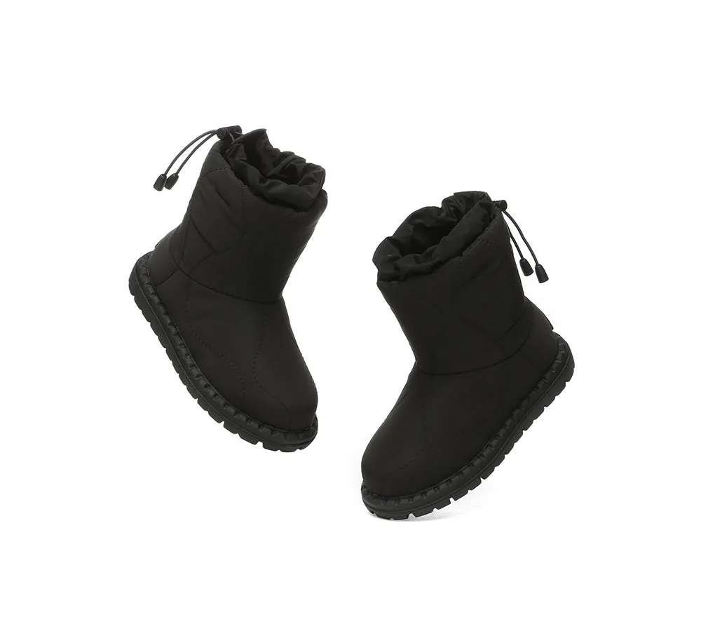 EVERAU® UGG Kids Sheepskin Wool Waterproof Drawstring Boots Sonita
