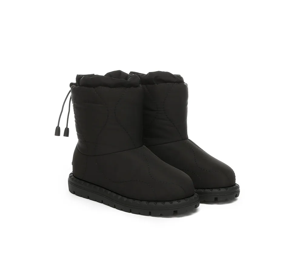 EVERAU® UGG Kids Sheepskin Wool Waterproof Drawstring Boots Sonita