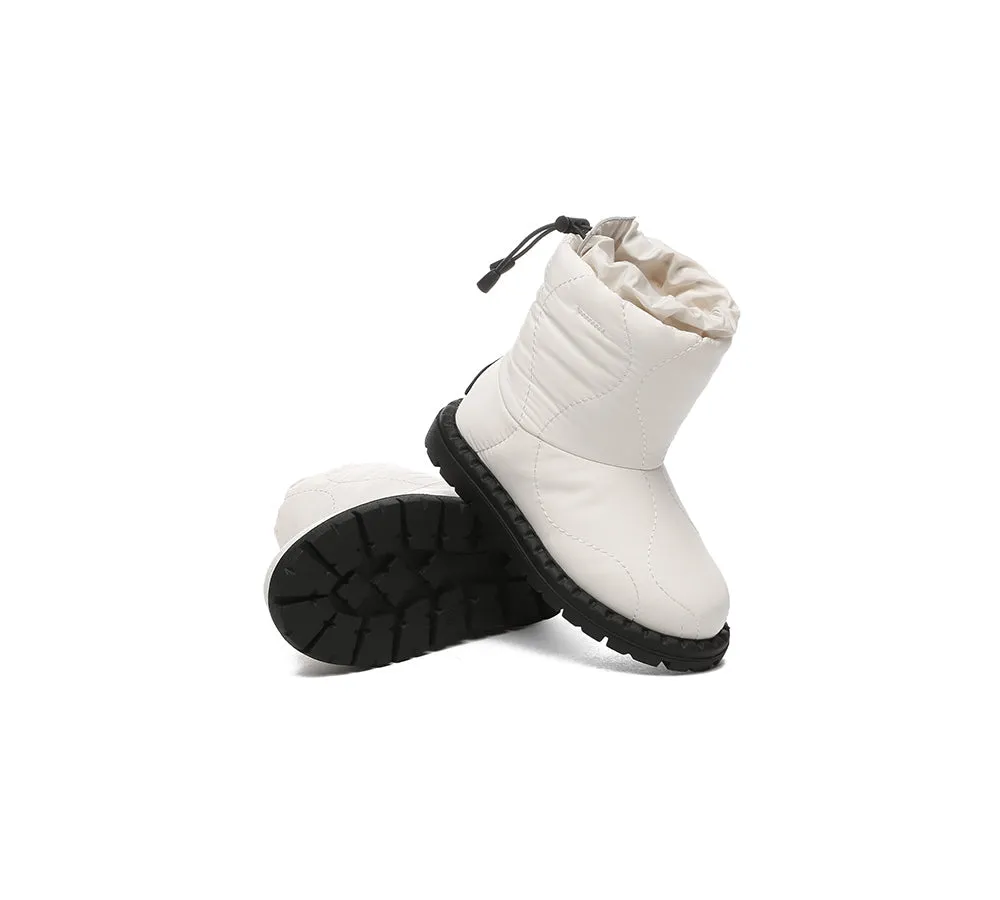 EVERAU® UGG Kids Sheepskin Wool Waterproof Drawstring Boots Sonita