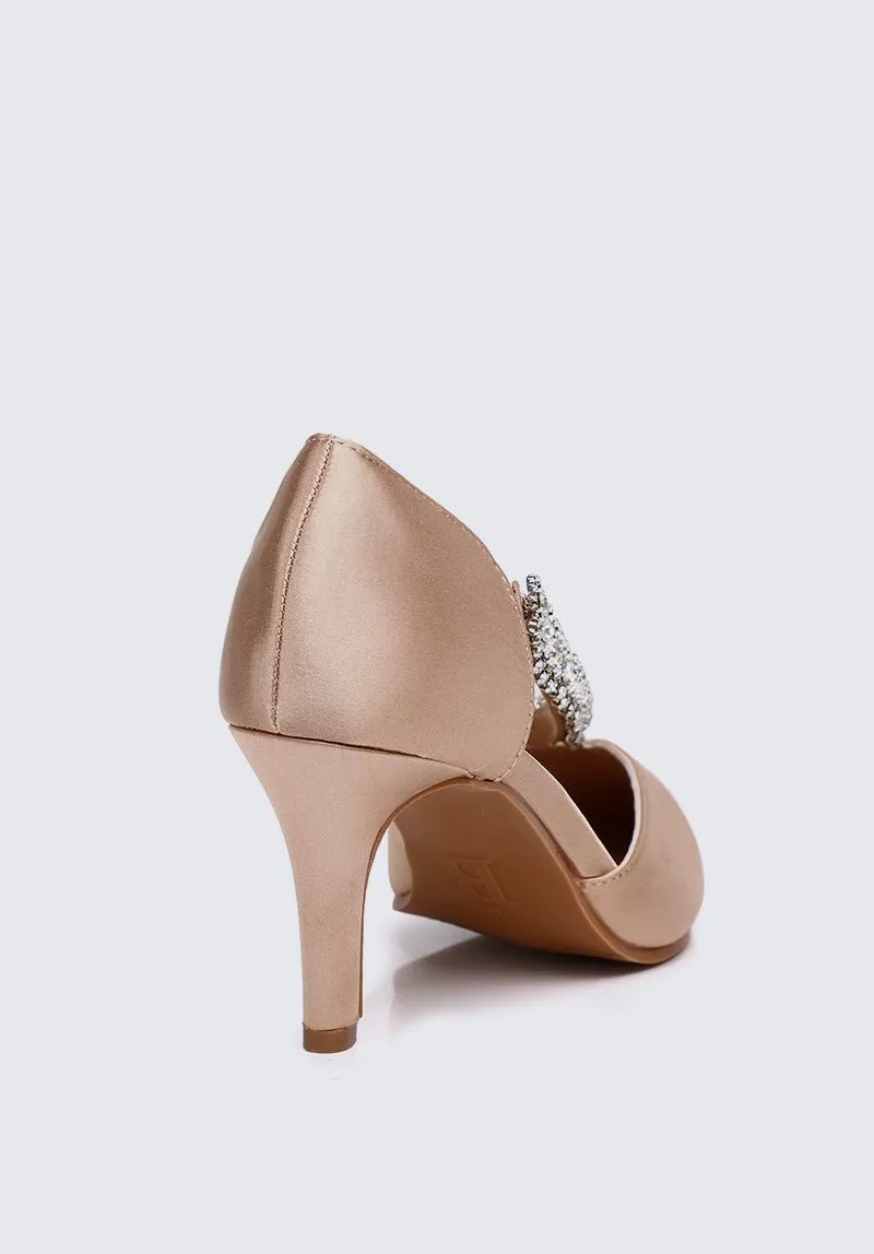 Everly Comfy Heels In Rose Gold