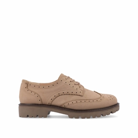 CLAUDIYA OXFORD LOAFER FLAT IN FAUX SUEDE Scandi Clean slim fit