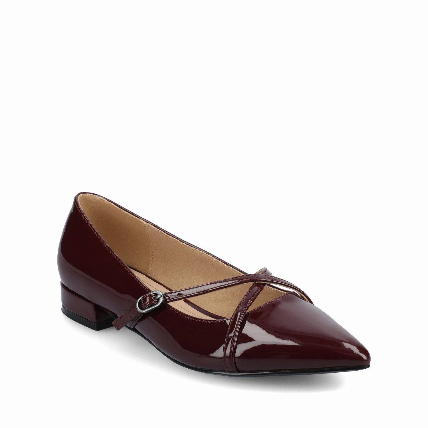 Everyday Walk Comfort CAMBY DRESS FLAT IN VEGAN LEATHER Comfortable Leather Shoes Lightweight Sole