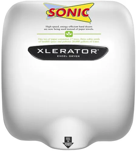 Excel Dryer XLERATOR® XL-SIH (Special Image) Hand Dryer with HEPA Filter - CUSTOM GRAPHICS on Zinc Alloy High Speed Automatic Surface-Mounted