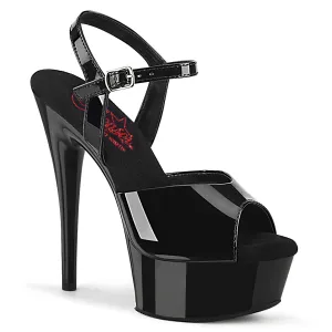 EXCITE-609 Pleaser Black Patent Sexy Platform Shoes (Pole Dancing Heels)