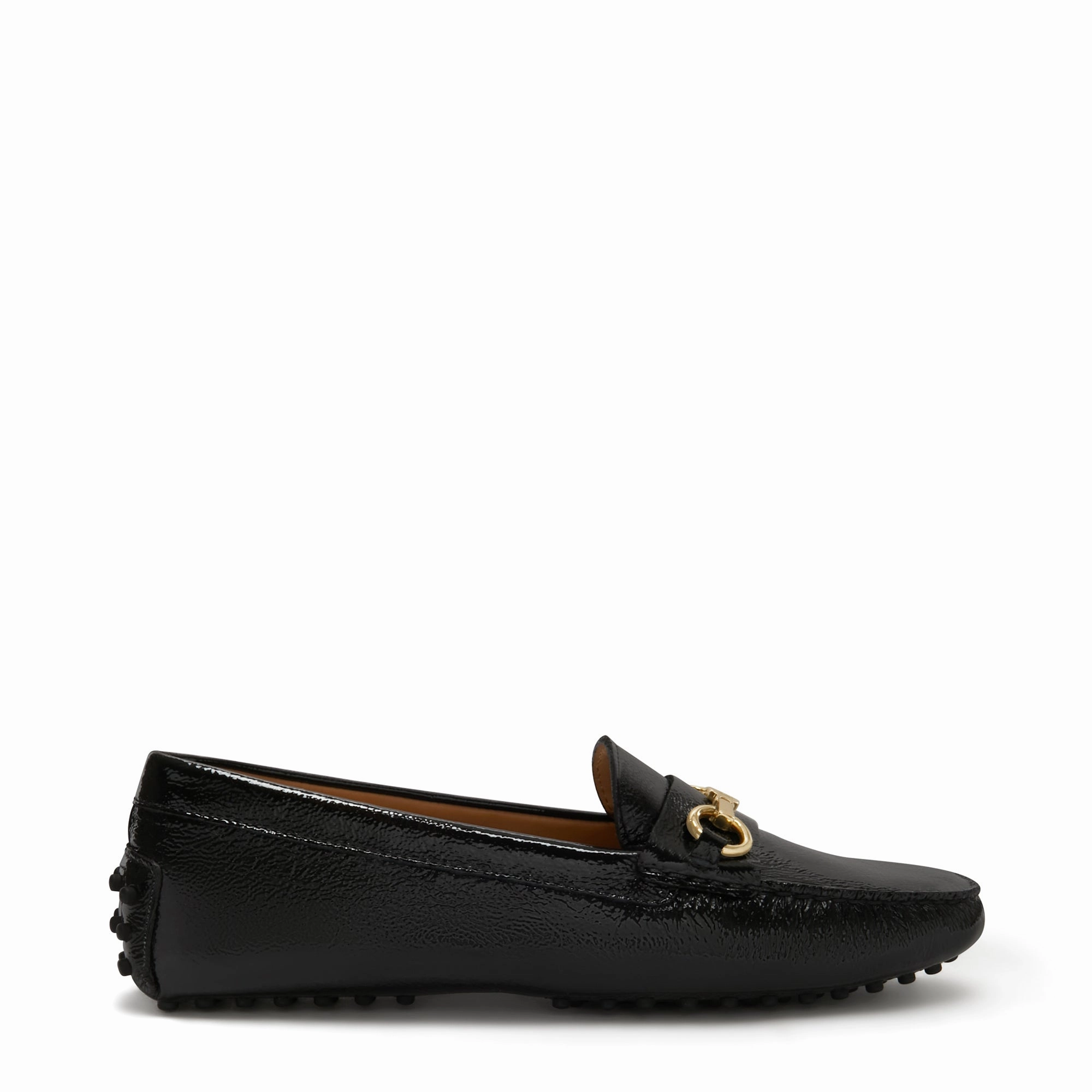 Multipurpose Maximum Grip Vend?me Marie black calfskin patent leather moccasins
