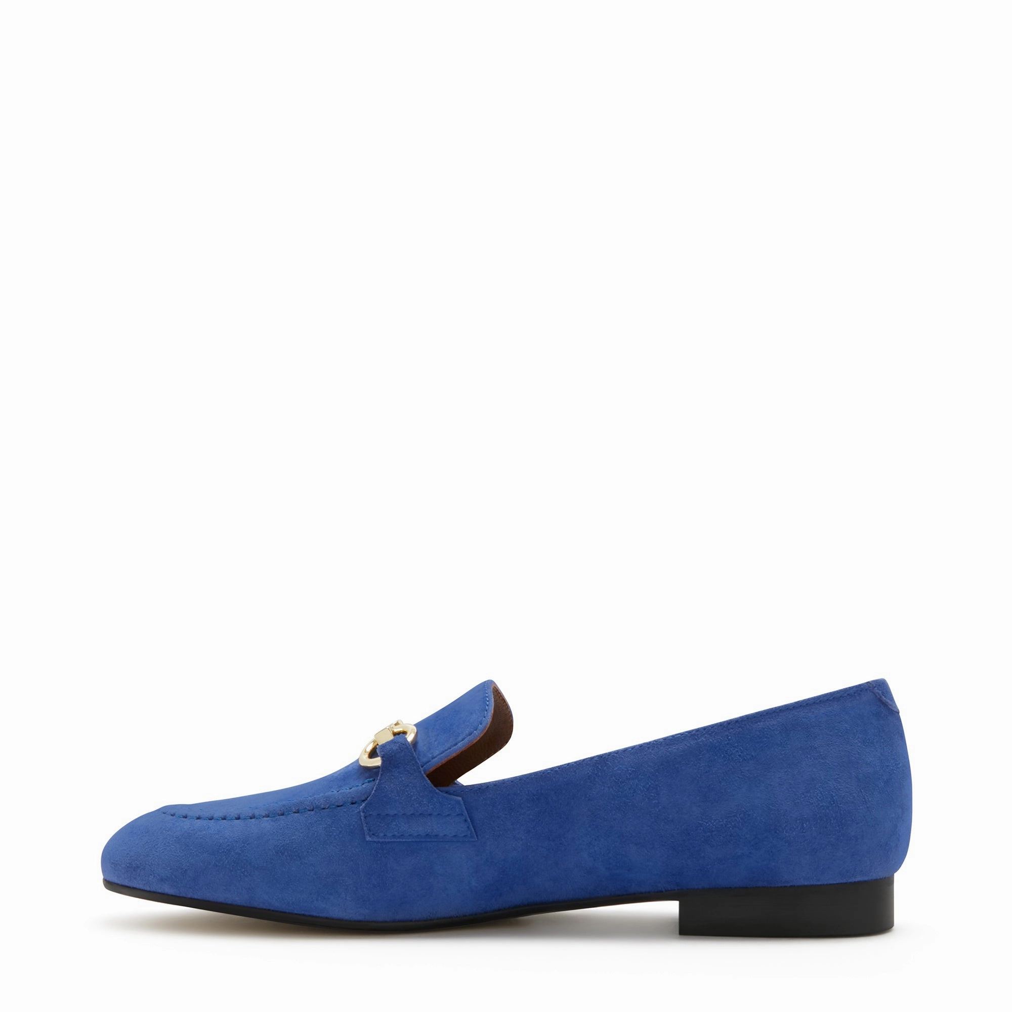 Ultra-soft wear Vend?me Fleur blue suede loafers