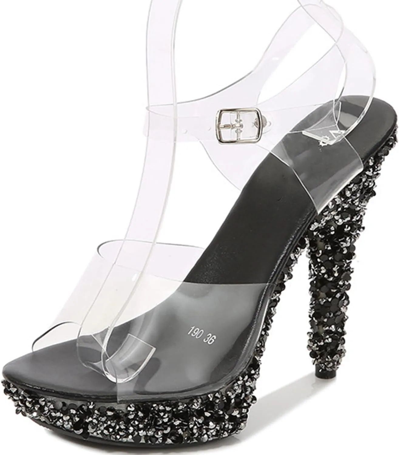F&A LOVING Women's Ankle-Strap Sandal Platform Stiletto Open Toe Pole Dance Shoes
