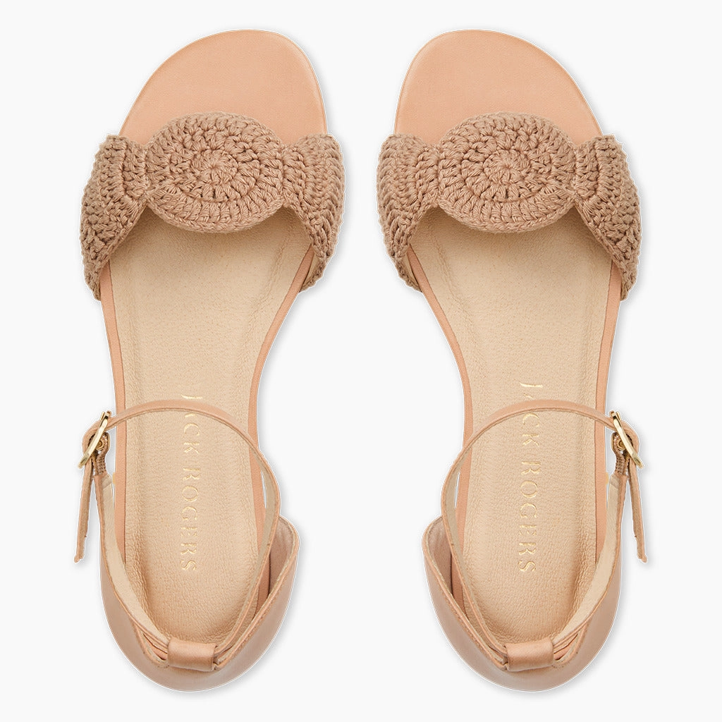 Laurin Crochet Ankle Strap Sandal Quick Fit Footwear for Traveling