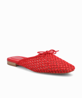 The Lovebird - Red Openweave Light Slip-on Shoes
